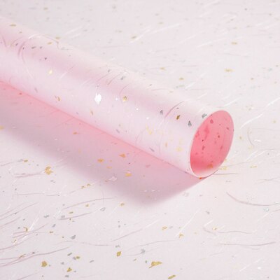 10Pcs Gold Silver Shiny Waterproof Flower Wrapping Papers Christmas Wrapping Papers Craft Papers: light pink