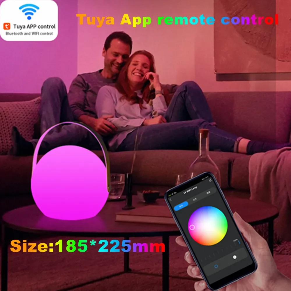 Kleurrijke Draagbare Tuya App Afstandsbediening Rgb Led Outdoor Waterdichte Camping Boek Lamp Sfeer Licht Feest Decoratie Licht Licht: green