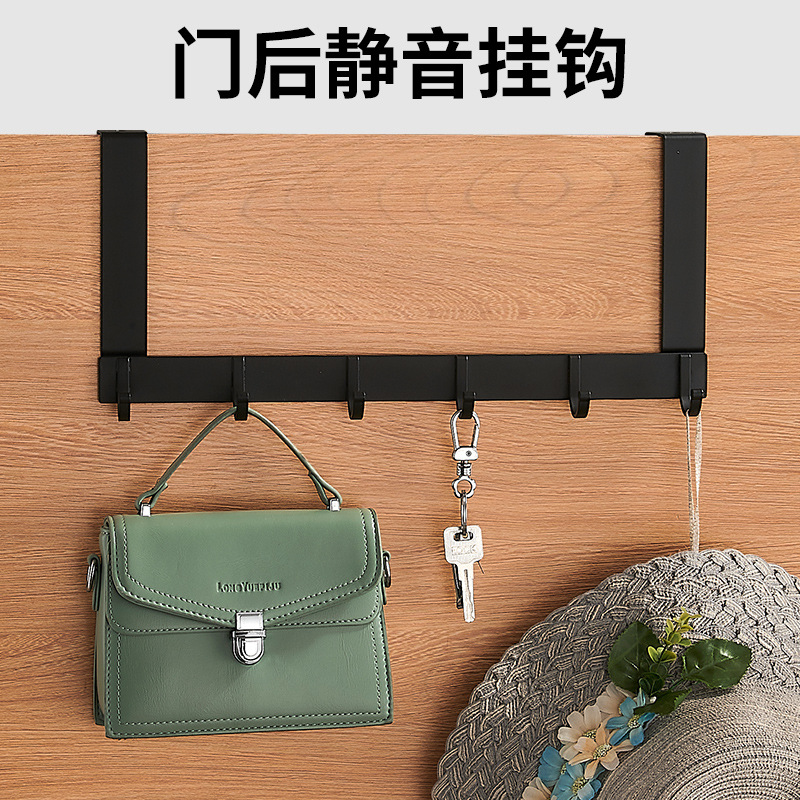 Ganchos sobre la puerta para el hogar, organizador de baño, perchero para ropa, abrigo, sombrero, colgador de toallas, accesorios de cocina, soporte, 5 ganchos