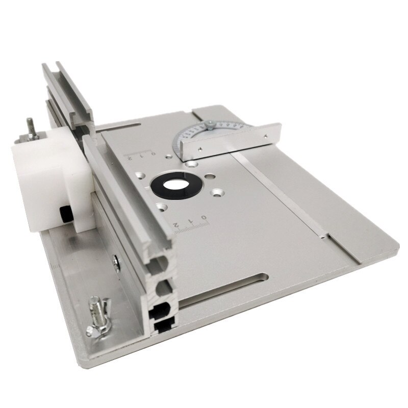 luminum Router Table Insert Plate W/Miter Gauge For Woodworking Benches Table Saw Multifunctional Trimmer Engraving Machine