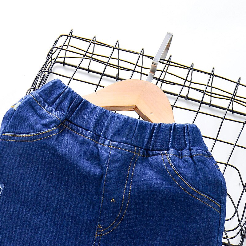Filles jean dessin animé chat broderie pantalon automne bébé fille vêtements Denim pantalon pour enfants adolescent vêtements