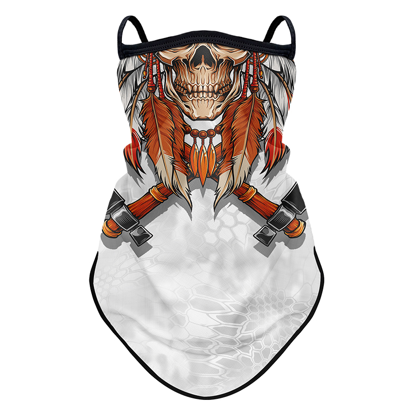 Máscara de protección solar Retro para Moto, pañuelo para la cabeza para motocicleta, Anti-UV para verano, cubierta para la cabeza y el cuello al aire libre, protector facial para montar, diadema deportiva: Gris