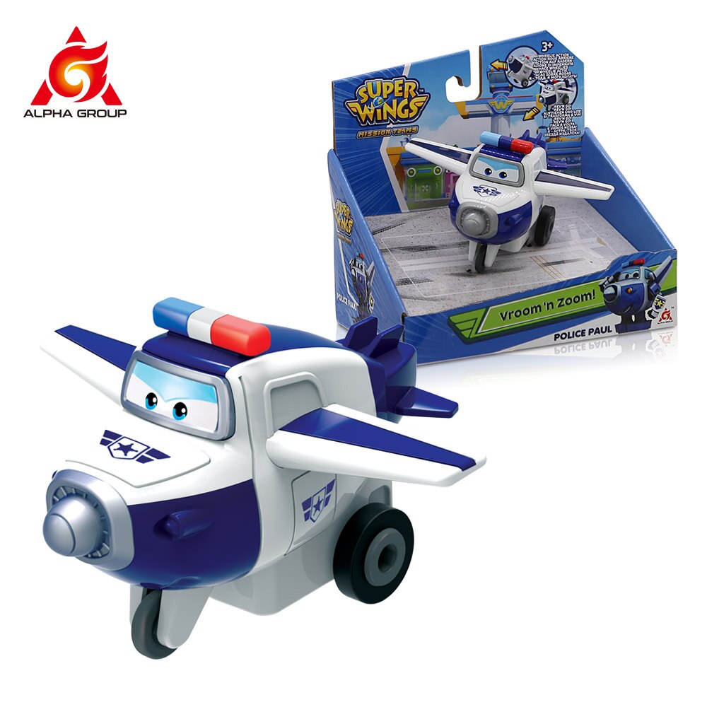 Super Wings Vroom n' Zoom - Series Pull Back Car Kids Clockwork Toy For Children's Birthday Surprise: Paul