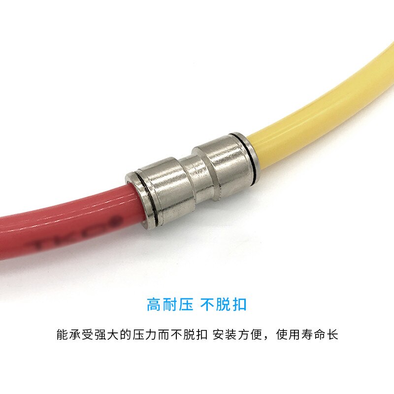Air conditioning hose quick connector full copper quick plug straight way truck car self-locking high pressure connector 1pc
