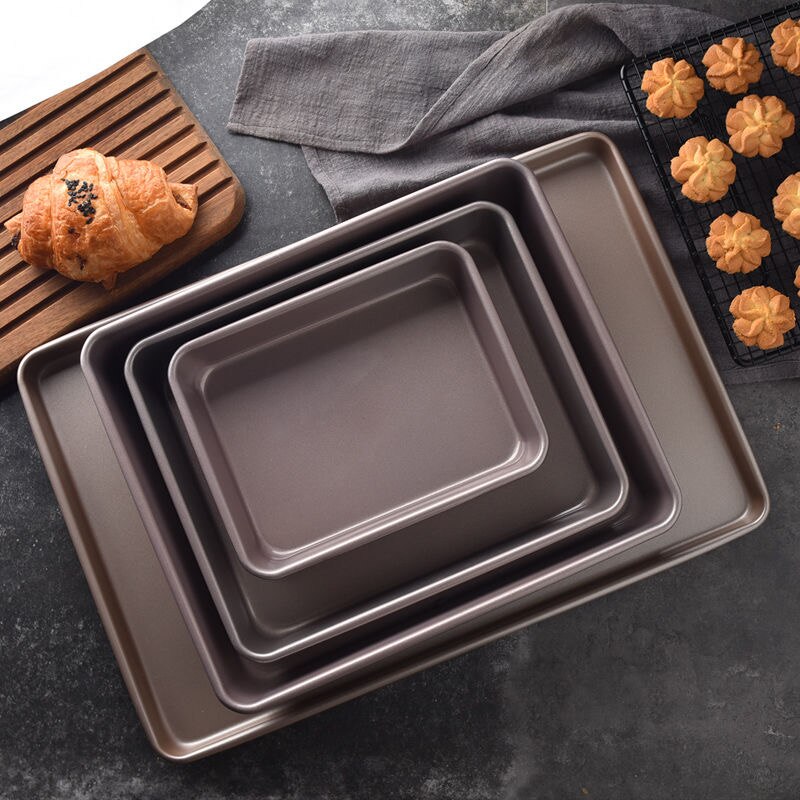 Baking Tray Oven Pizza 8-17 Inch Square Non-Stick Cake Pans Biscuits Cookware Mold for Baking Pan Cake Kitchen Cooking Tools