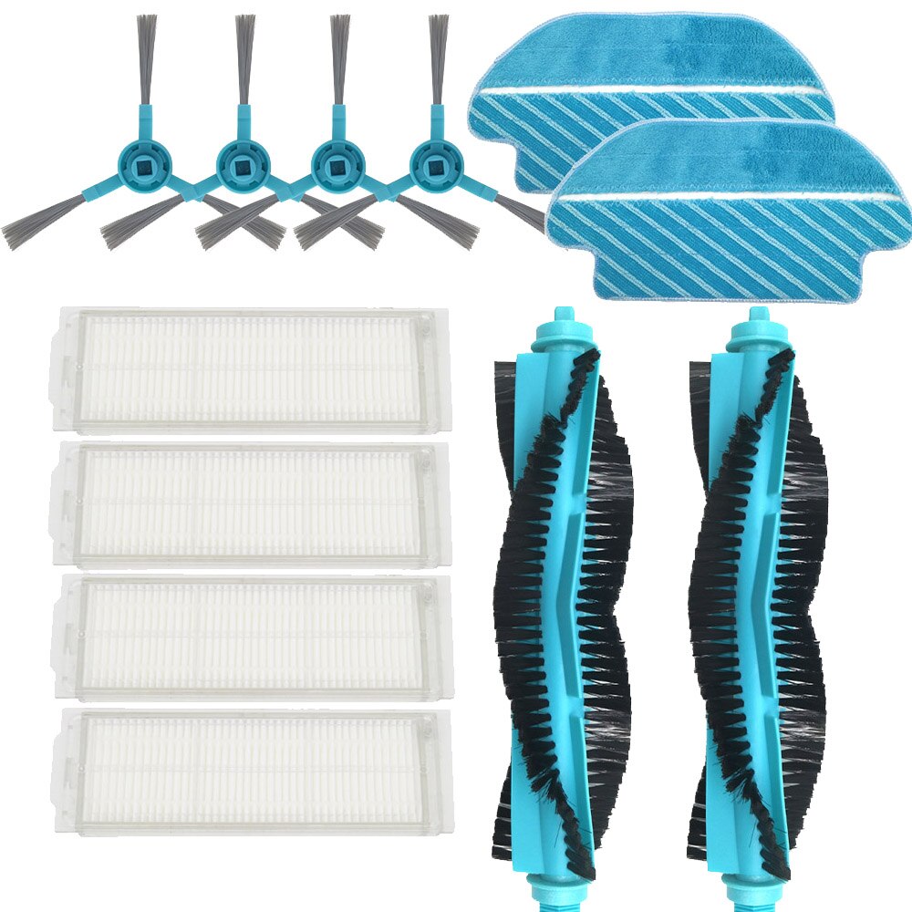 Conjunto de accesorios de repuesto para robot aspirador, filtro HEPA, rodillo, cepillo, mopas, paños para Cecotec Conga 3290 3490 3690, cepillo laterial para Proscenic M7: kit-3
