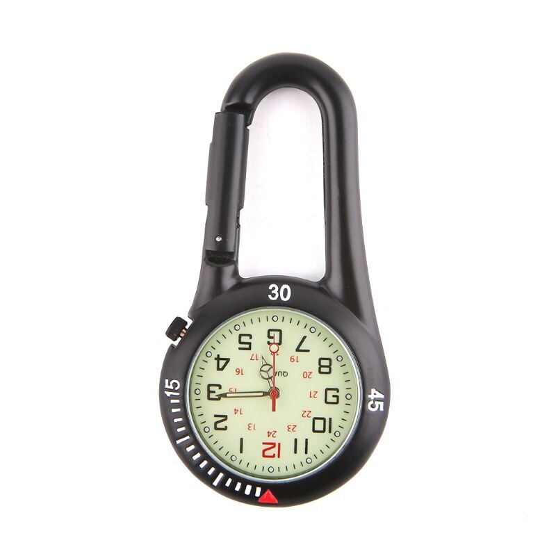 draussen Karabiner Fluoreszierende Uhren Rucksack Schnalle Klettern Haken Leuchtende Uhr-Gesicht