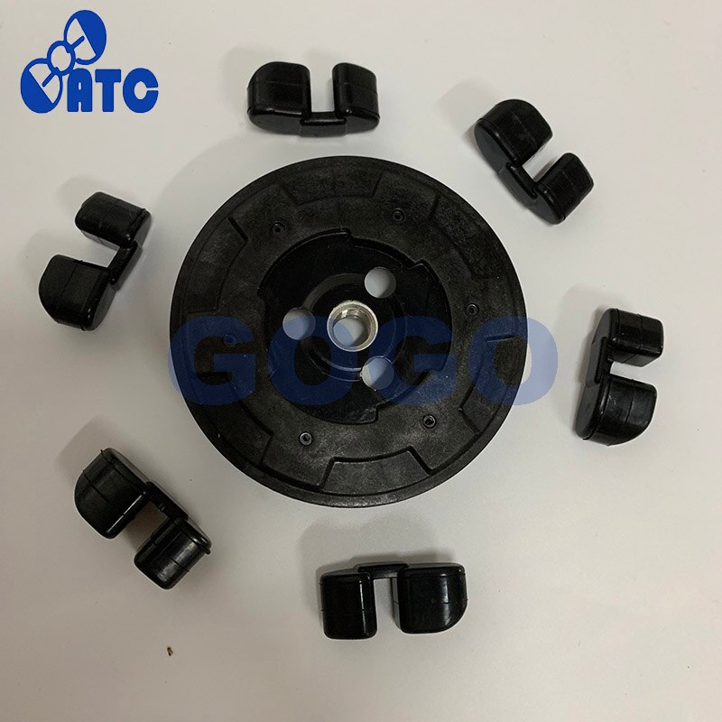 auto air ac compressor clutch hub + rubber for 5SE09C 5SL12C 5SEU12C 6SEU14C 6SEU17C 7SEU17C