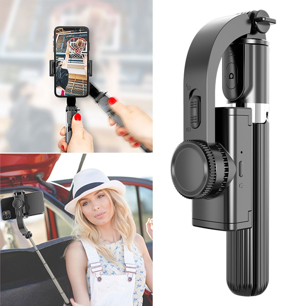 Stabilizer Smart Chip Anti-shake Sleek Foldable Tripod Handheld Gimbal Stabilizer Portable Selfie Stick Multiple Camera Modes