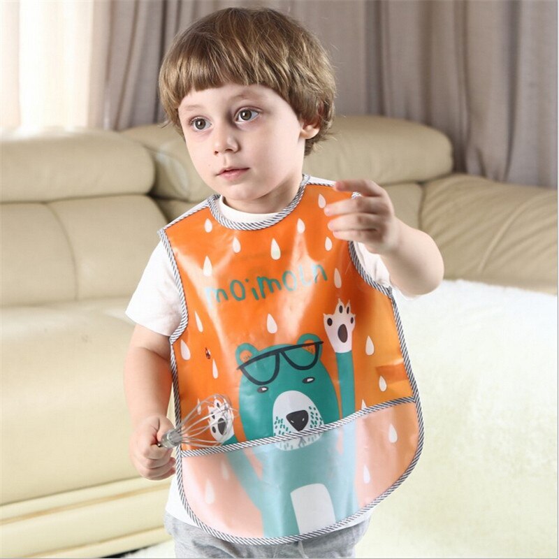 Baby slabbers eva waterdichte voedingsslabbetjes cartoon dierenprint voedingsdoek mouwloos kinder baby schort babador bandana