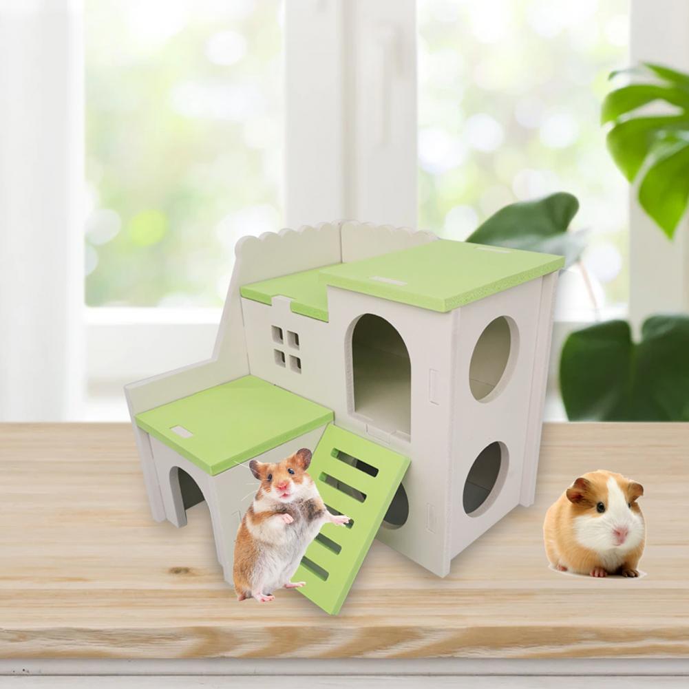 Casa de escondite para hámster, refugio ecológico para animales pequeños, paisajismo para mascotas pequeñas