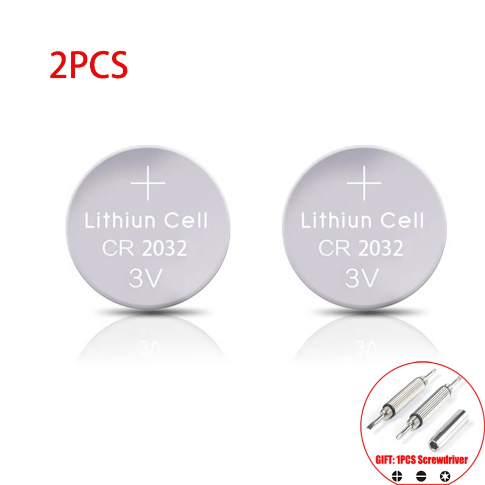 Original Lithium Button Coin Cell Bateria, relógio, calculadora, chave do carro, controle remoto, CR2032, DL2032, ECR2032, 230mAh, 2-50pcs: Preto