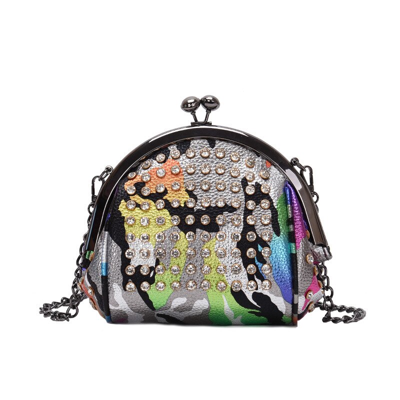 Shell bolso bolsas para las mujeres de de diamantes bolsas de mensajero bolsos de mano de mujer de hombro, de gran capacidad bolsos saco principal: Plata