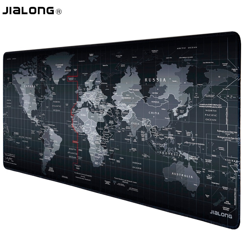 Original JIALONG World Map Non-slip Large Pattern Gaming Mouse Pad Gaming Mouse Mat Mousepad for Men Gamer