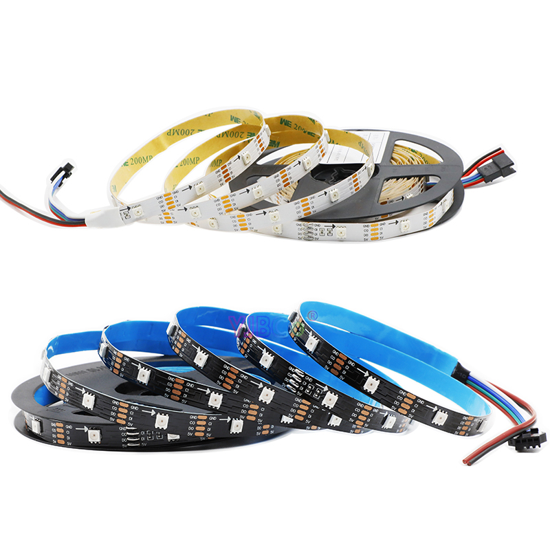 1~5m 5V Addressable SK9822 LED Strip Light DATA and CLOCK seperately 30/60/144 leds/m SMD 5050 RGB pixel Smart Lamp Tape APA102