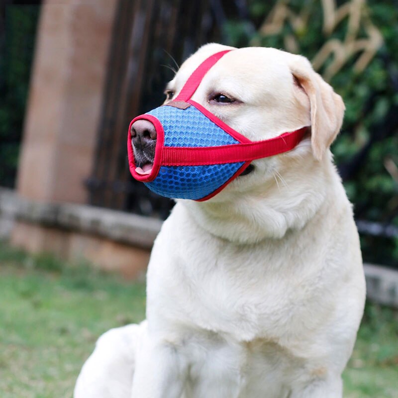 Verstelbare Hond Muilkorf Anti Barking Mond Cover Air Ademend Anti-Bite Mesh Masker Voor Honden