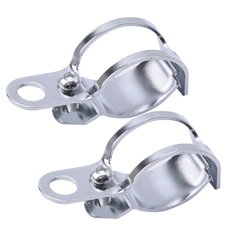Motorcycle Turn Signals Relocation Fork Clamps Bracket 2 pcs/set Mount Light Holder Lamp Brackets: Silver
