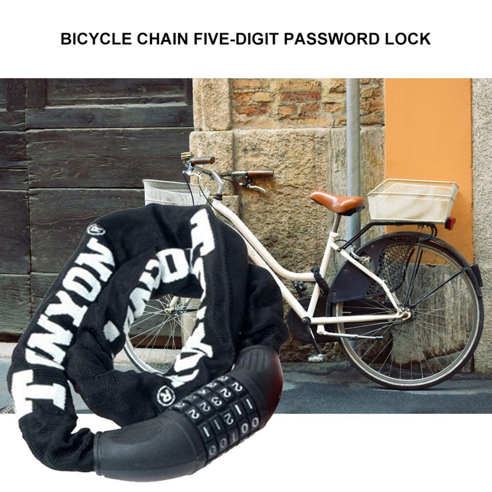 Tonyon – vélo de montagne universel avec mot de passe à cinq chiffres, antivol, verrouillage de chaîne, accessoires de bicyclette