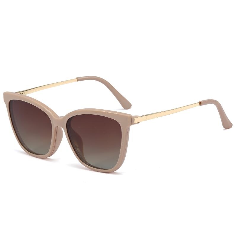 Gafas de sol polarizadas para mujer, montura con Clip magnético, graduadas para miopía, nuevas: c3