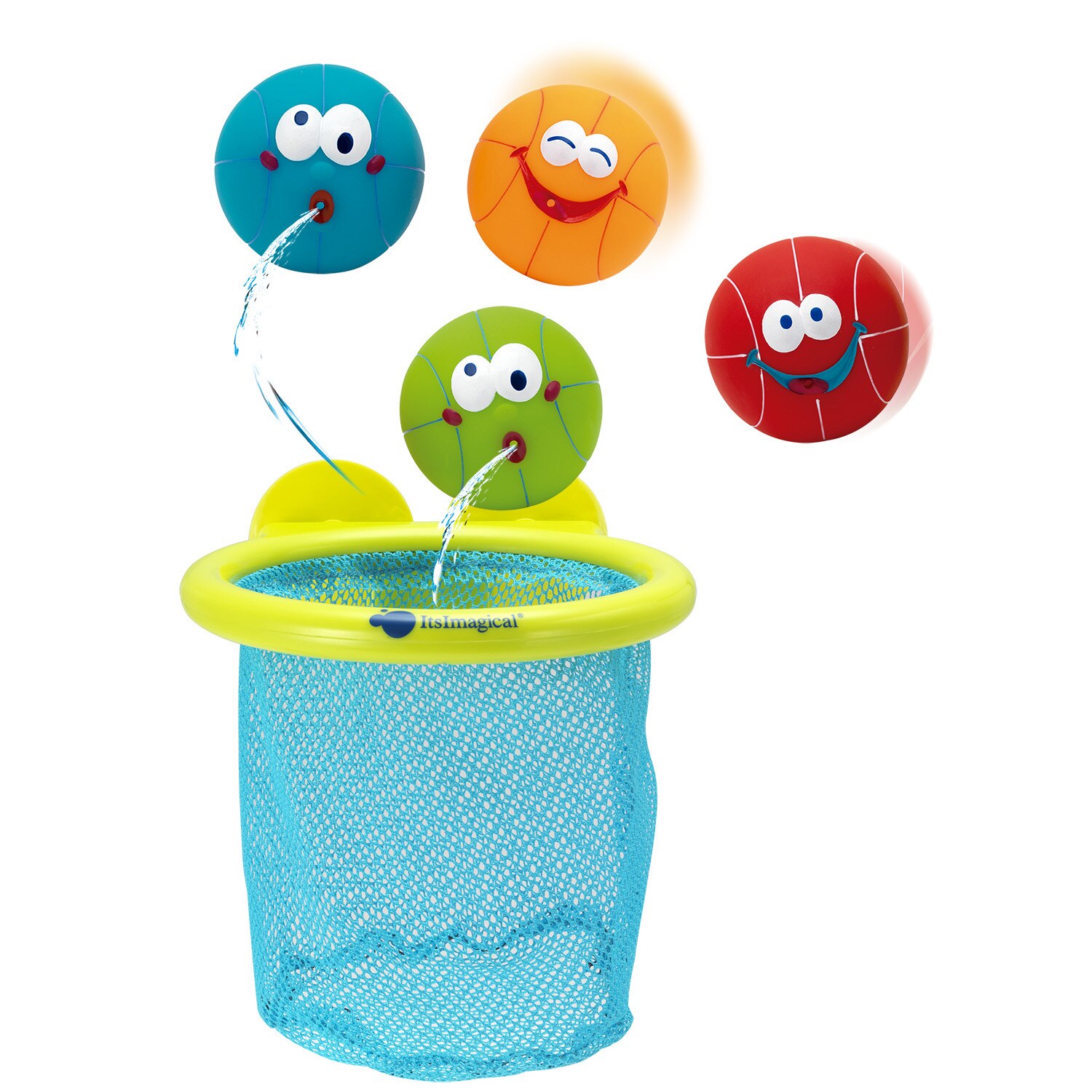 GLU-GLU BALL BASKET - Juguete con forma de canasta para niños para la hora del baño Imaginarium