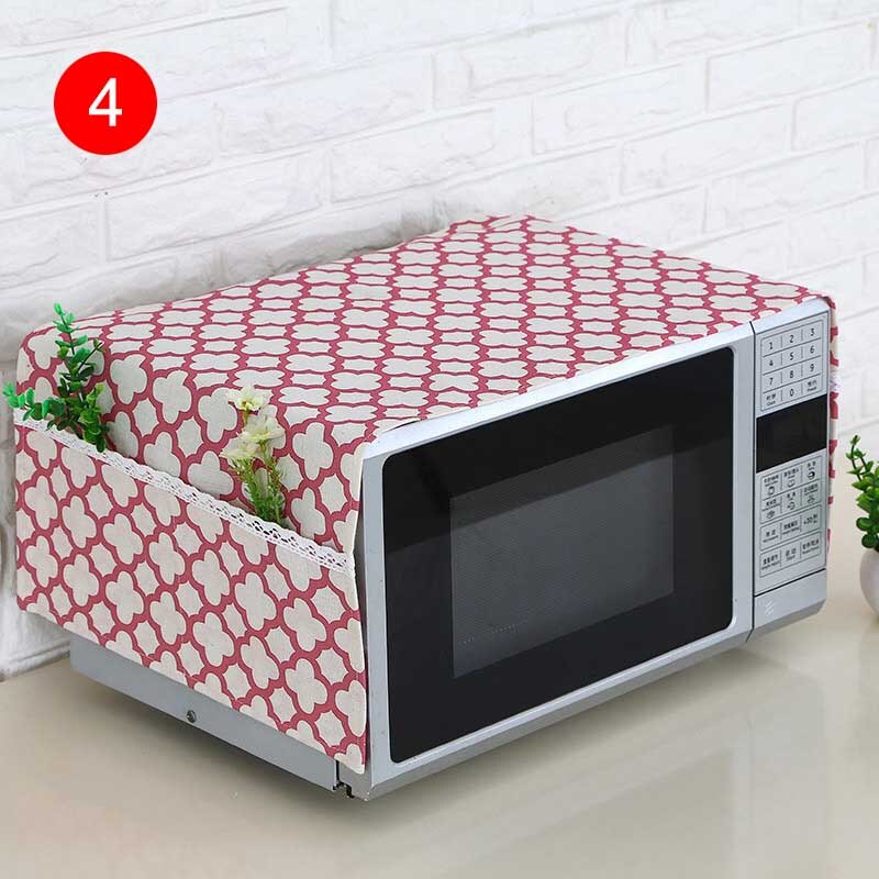 35*95cm Microwave Oven Dustproof Cover With Pockets Cloth Microwaves Protector Covers LORS889: 4