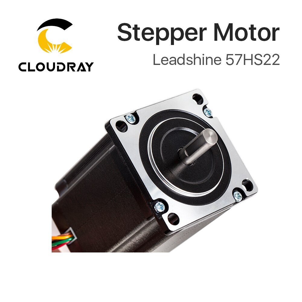 Leadshine-Motor paso a paso Nema 23, 2 fases, 2,2 N.m, 5.6A (57HS22), 8-longitud de plomo, 8m, eje, 8mm, para fresadora de grabado CNC
