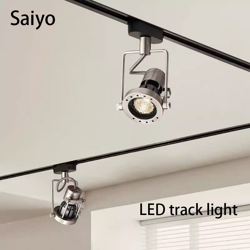 LED-Schienenleuchte Ich bin industriellen Stil, Schienenstrahler, Aluminium, gebürstetes Nickel, Farbe Deckenleuchte, ganzes komplettes einstellen, 3/4 Lichter, Wandwäsche