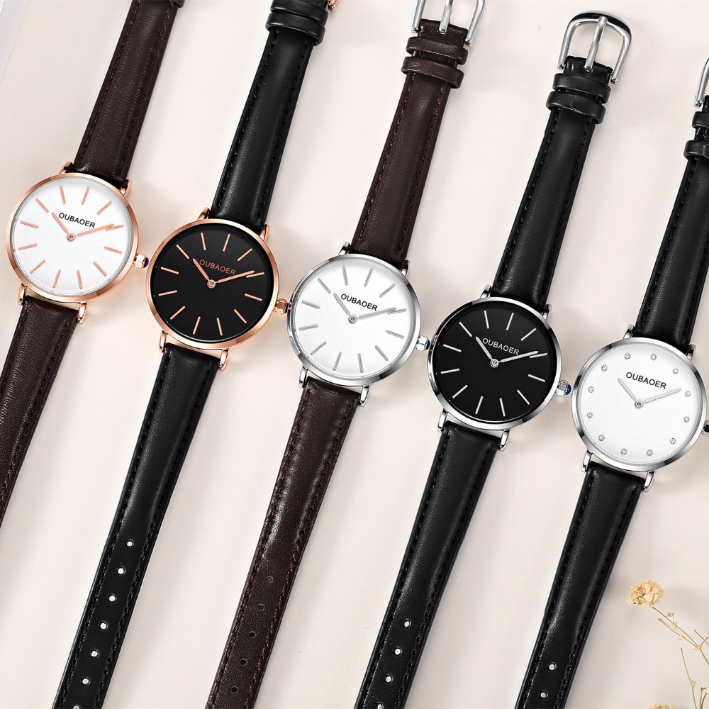 Lady Watch Women OUBAOER Wrist watches Quartz women wrist watch dress Clock Relogio Feminino Montre Femme