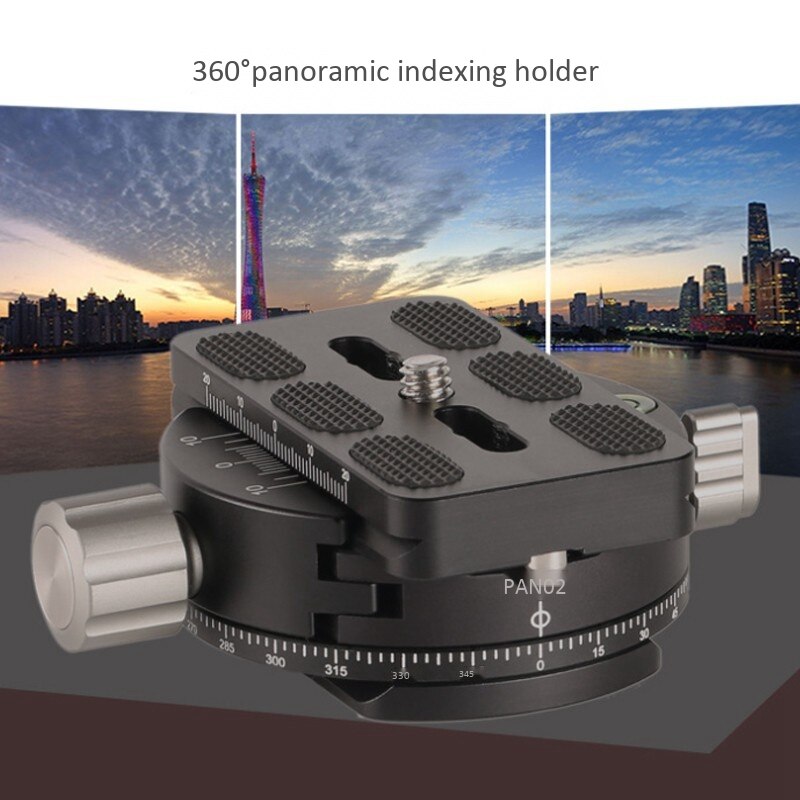 PAN-02 Pan-Tilt Base 360 degree Panoramic Indexing Adjustment Pan-Tilt Holder for RRS
