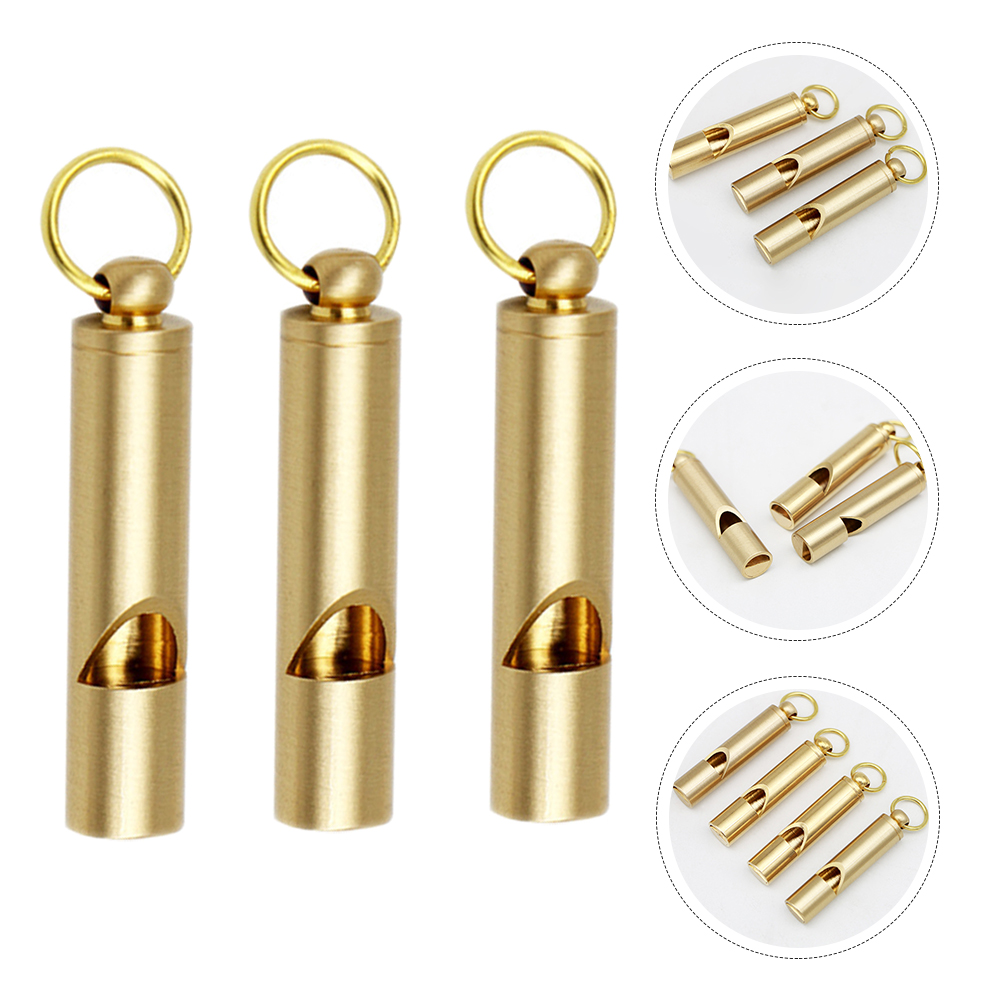 3Pcs Referee Whistle Copper Whistle First Aid Whistle Outdoor Using Whistle