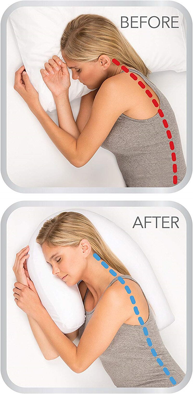 sidespark sovende u-form sidepute pute nakke og rygg pute sove kompis u-formet pute midje støtte pute nakke pute