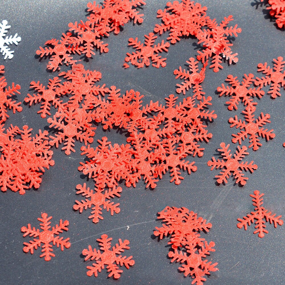 500 stk 25mm kunstige jule snefnug bord konfetti klud sne kort konfetti gør julepynt tilbehør dekor: Stil 6