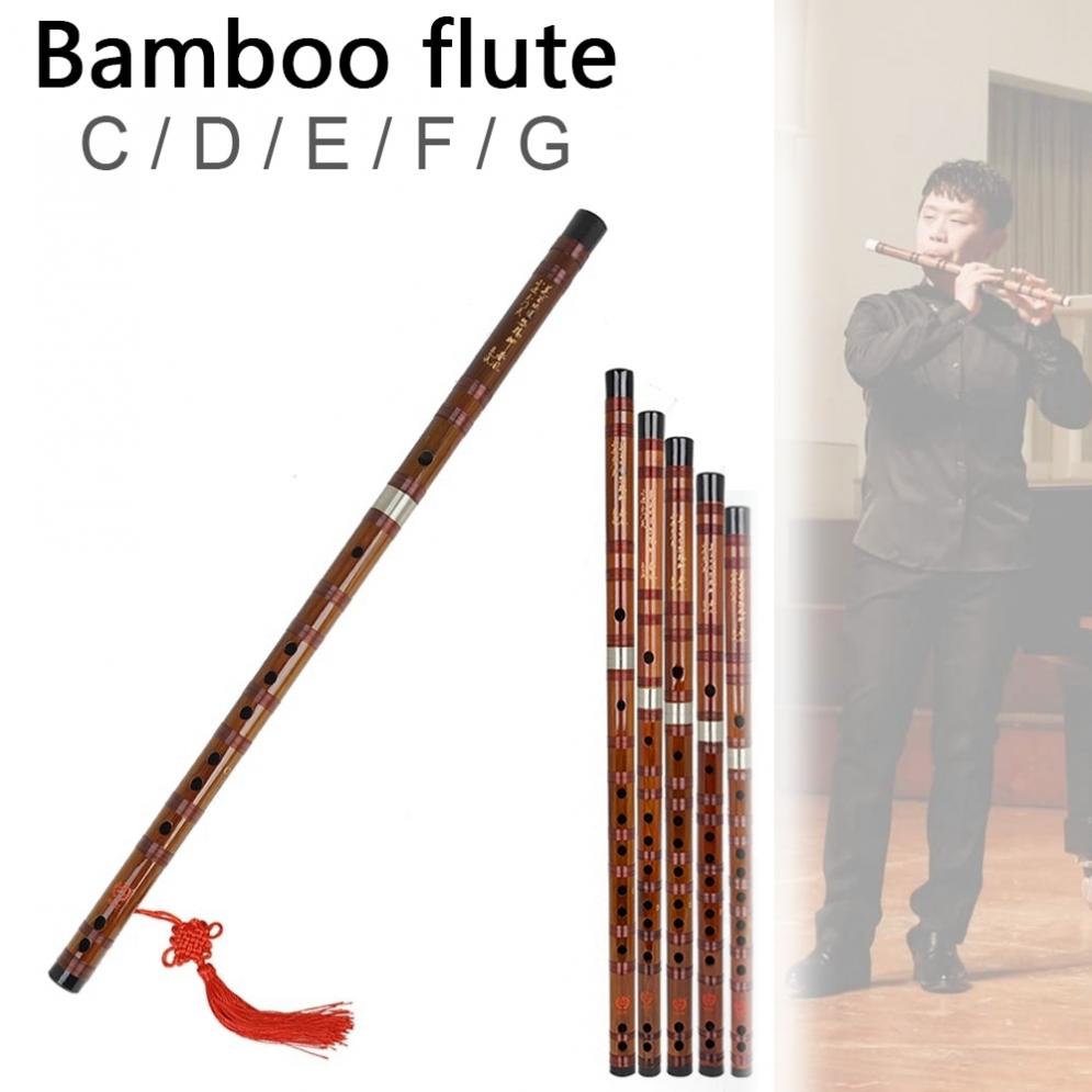 Flauto di bambù strumenti musicali a fiato professionali CD E F G chiave flauto trasversale cinese strumenti a fiato