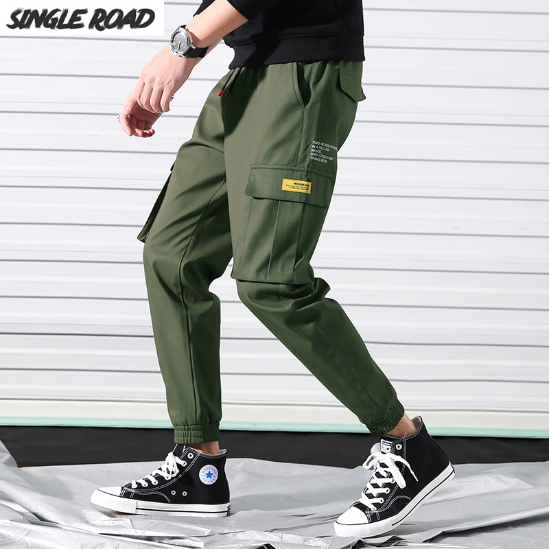 Singleroad joggers mænd cargo bukser harem hip hop multi-pocket bukser mænd streetwear sweatpants casual bukser mand