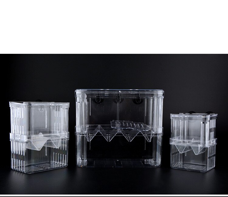 S/L Acrylic Fish Breeding Box Aquarium Breeder Box Double Guppies Hatching Incubator Isolation Pet Supplies Aquarium Accessories