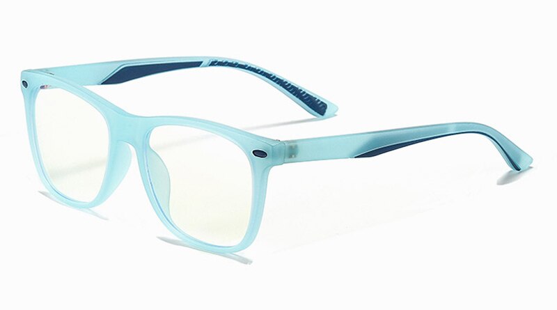 Veshion  tr90 frame anti-blauw licht bril voor baby's, kinderaccessoires voor meisjes en jongens, bril op sterkte voor kinderen, roze en blauw: Blauw met helder