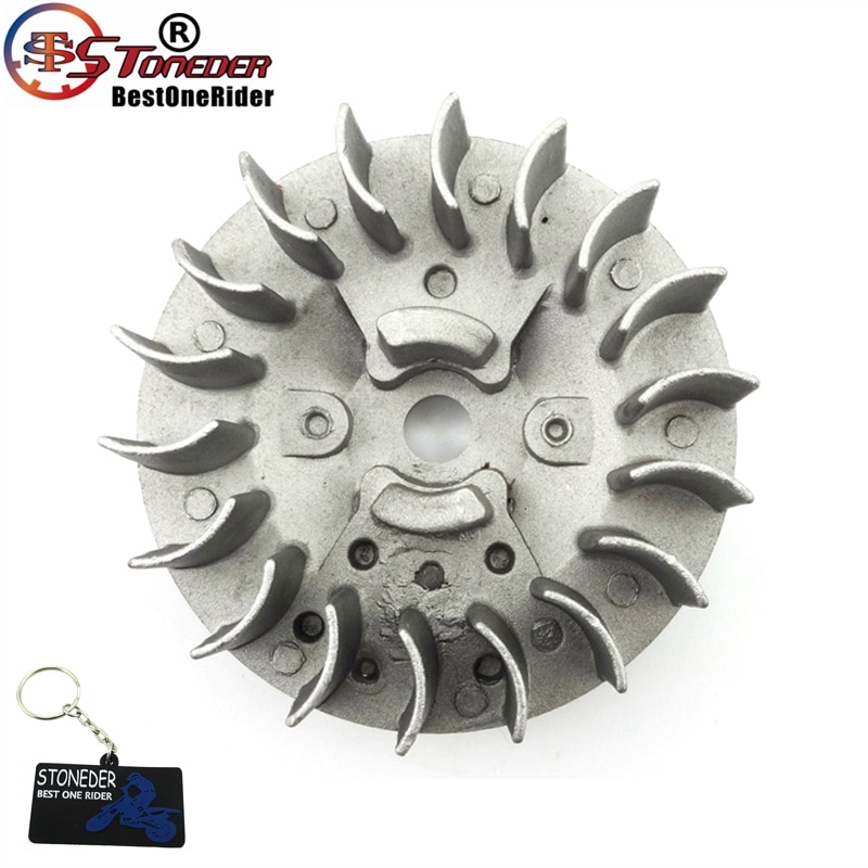 Stoneder mini moto rekyl trekke starter svinghjul for pocket bike barn dirt quad atv crosser minimoto 2 takt 47cc 49cc motor