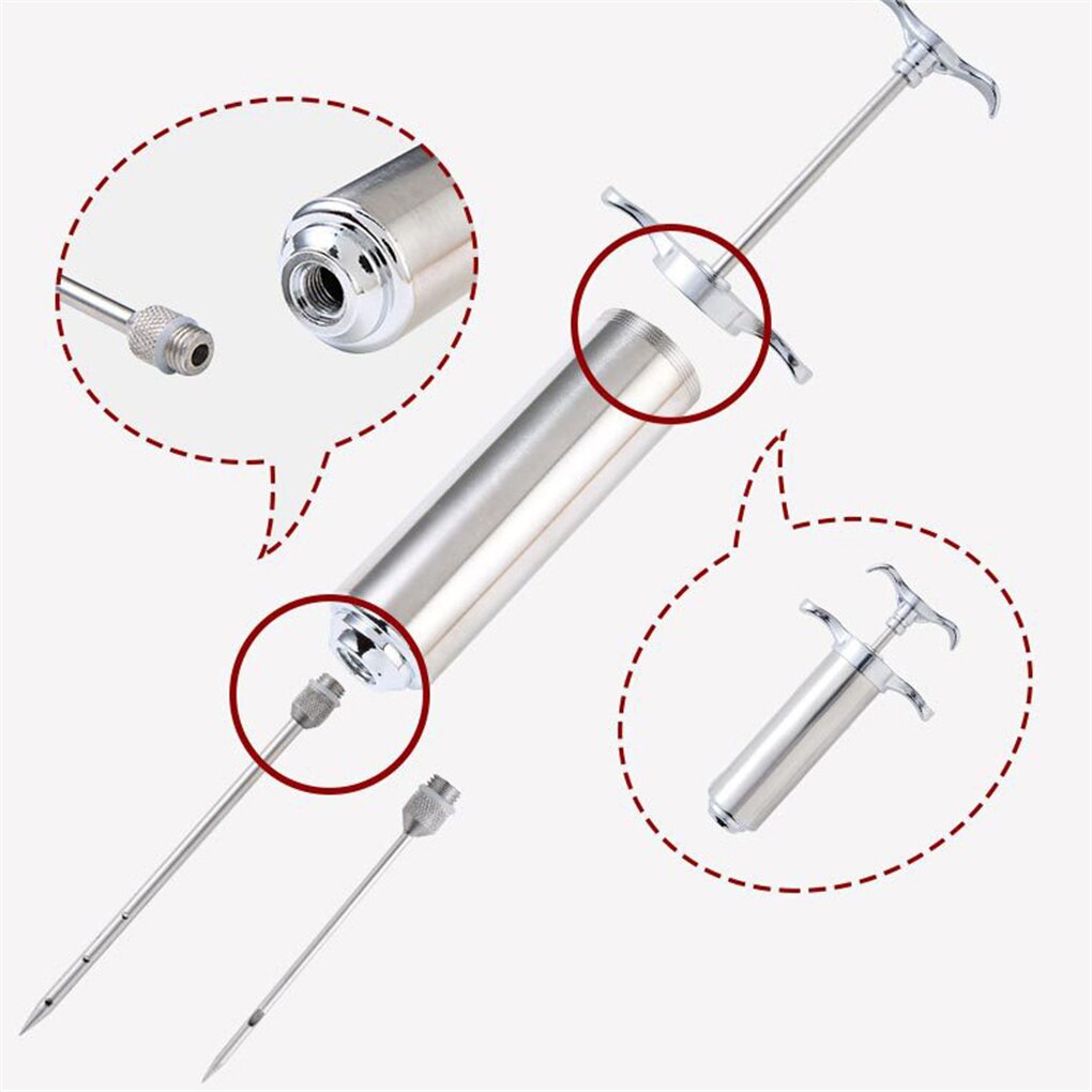Stainless Steel Chicken Stuffing Tool Meat Gadgets, Poultry Flavoring Kit Kitchen Cooking Supplies