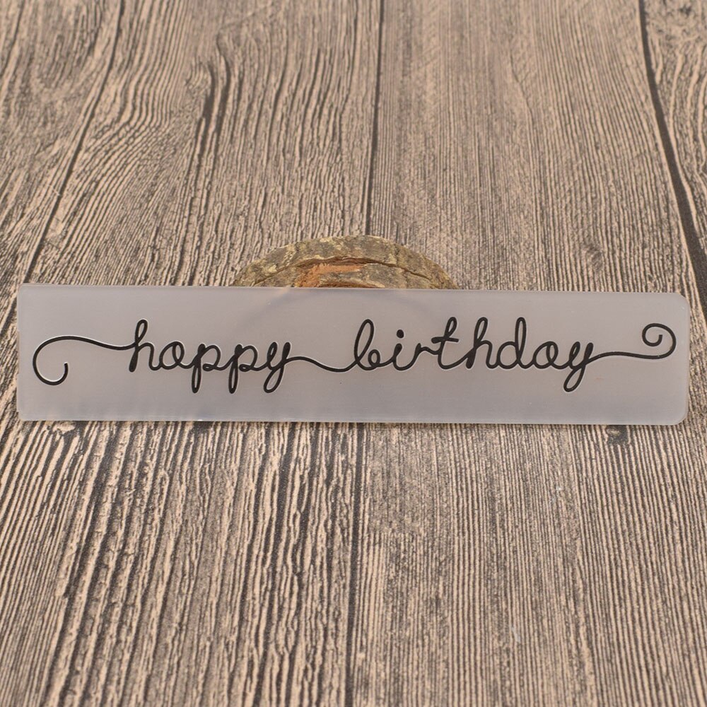Happy Birthday Plastic Embossing Folder Stencil Template For Scrapbooking Paper Card Decoration: happy bithday