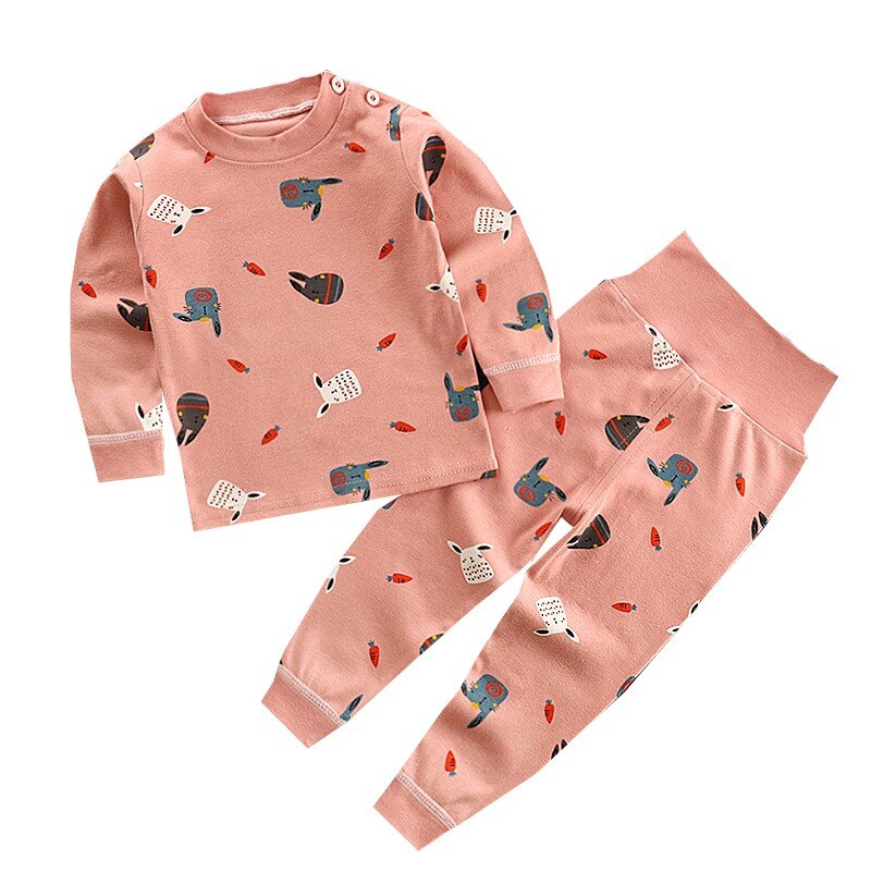 bébé vêtements enfants pyjamas ensemble filles garçons dessin animé pyjama imprimé ensemble à manches longues Blouse hauts + pantalons pyjamas
