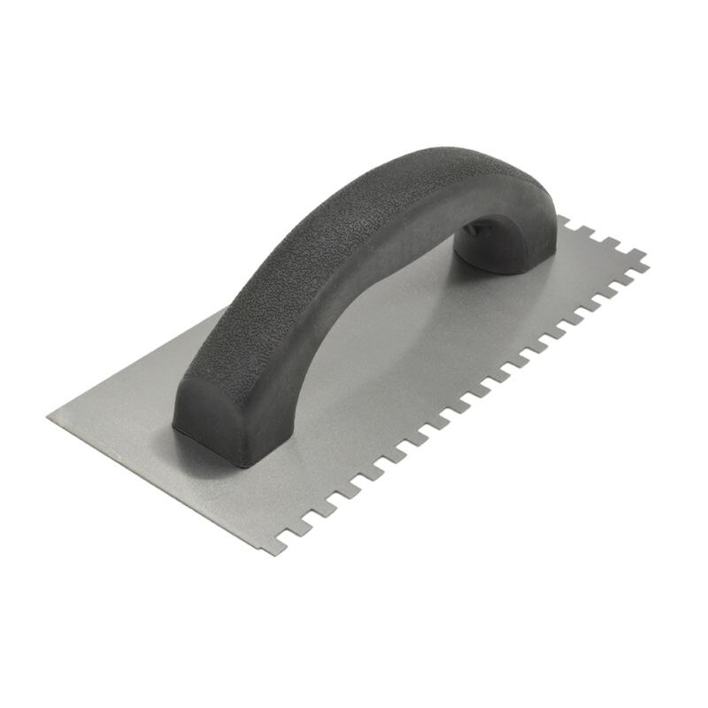 Stainless Steel Concrete Trowel Handheld Square Notch Plastering Toothed Spatula