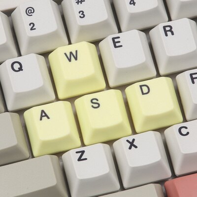 Capacitive Keyboard WASD PBT Keycaps Blue Pink Purple Red Yellow Green Color Game Keycaps For Topre Keyboard Replace Key Cap
