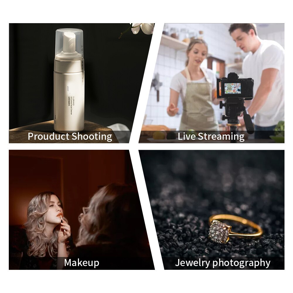 Universal Adjustable Table Desk C Clamp Mount Stand Cantilever Stand Cross Arm Weight Bag for Microphone Smartphone Ring Light