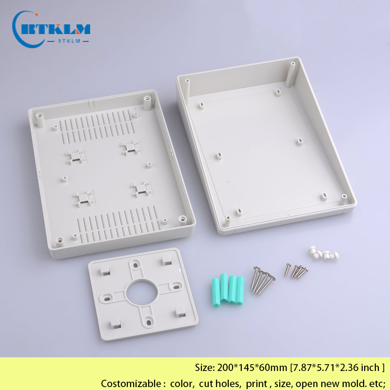 Junction box DIY housing project box Wall mounting electronics enclosures abs plastic enclosure ABS instrument case 200*145*60mm