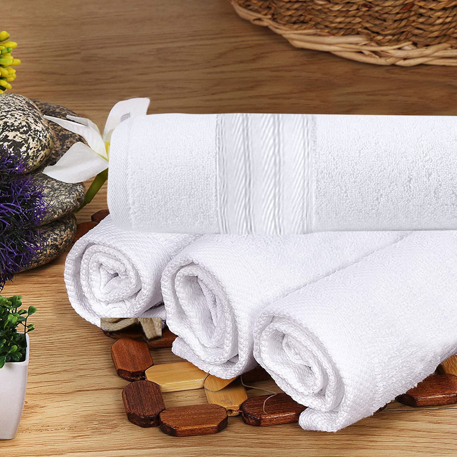 Premium 100% Cotton Towels Soft and Absorbent 4PC Home Textile Towel Women Robes Bath Wearable Nightwear Sleeping