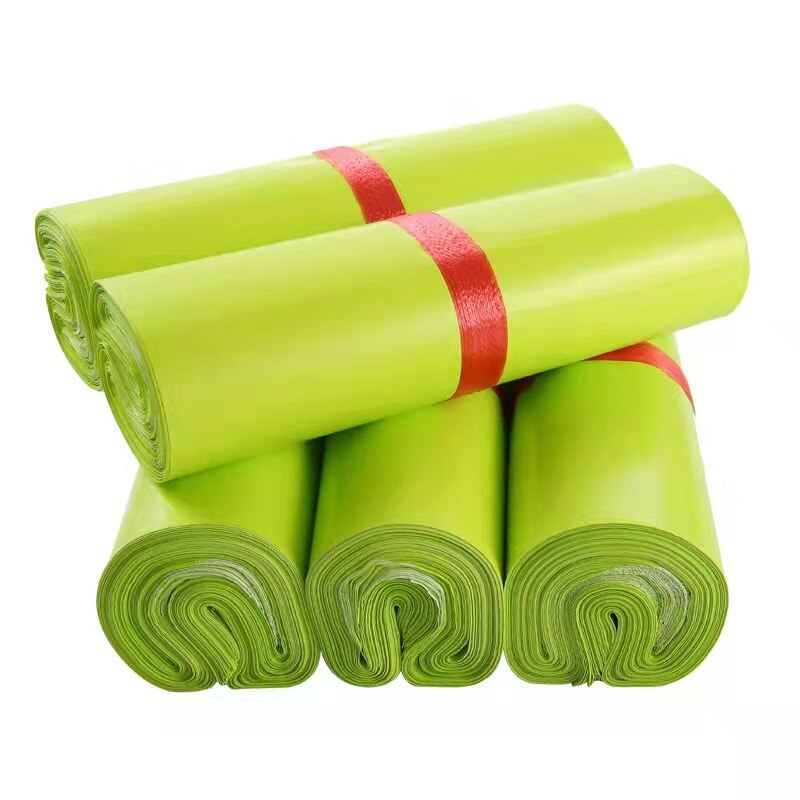 50Pcs/Lots Green Courier Mailer Bags Poly Package Self-seal Mailing Express Bag Envelope Packaging Bags Plastic Transport Ba