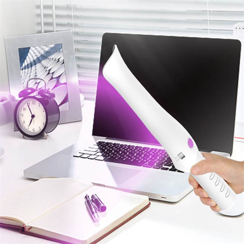 Bærbar steriliseringspindelampe uv bakterier bakteriemordner ansigtsmaske telefon tastatur desinfektion lys 7 perler uvc + led 275nm