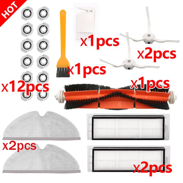 Filtros HEPA para mopa y cepillo principal para XiaoMi Roborock, piezas de aspiradora para S5, S6, S60, S50, S55, T6, T4, T61, Mijia S1, Xiaowa E25, E35: 13