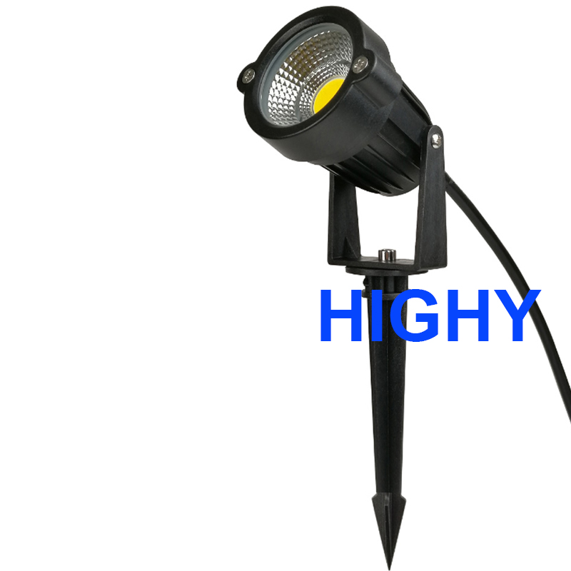 Verkoop Outdoor Verlichting Tuin Spotlight Stand Led Gazon Spotlight 3W 5 W Outdoor Licht IP65 Waterdichte Tuin Lamp AC110V220V: Black shell  Spikes / 3W 110V220V 3000K