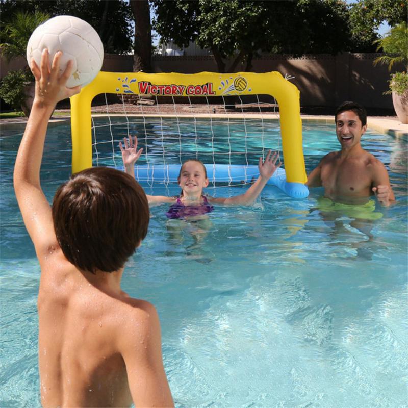 Vand oppusteligt legetøj swimmingpool basketball volleyball håndbold pvc plast nylon mesh vandboldspil model sæt til børn
